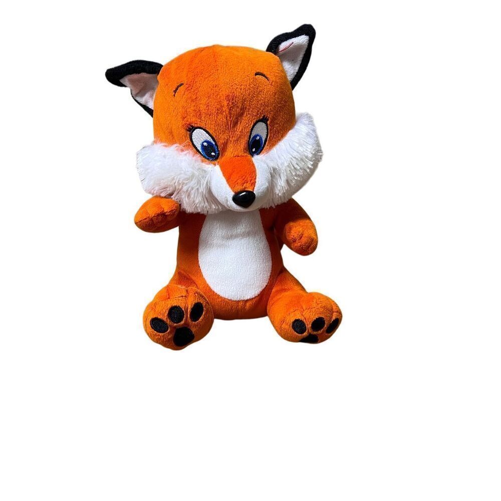 Six Flags Orange Exclusive Blue Eye Fox Stuffed Animal One Size